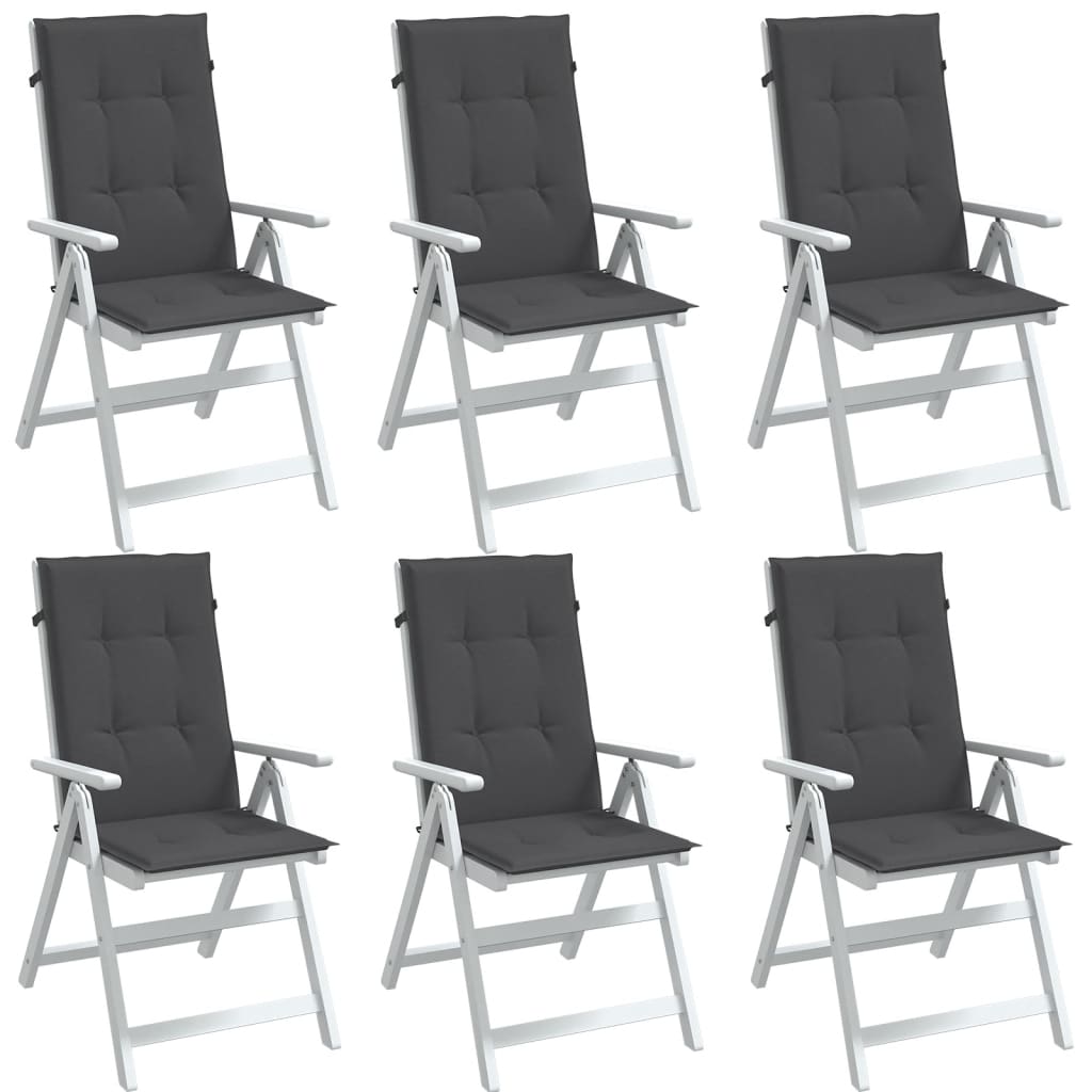 Highback Chair Cushions 6 Pcs Fabric