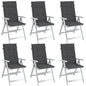 Highback Chair Cushions 6 Pcs Fabric