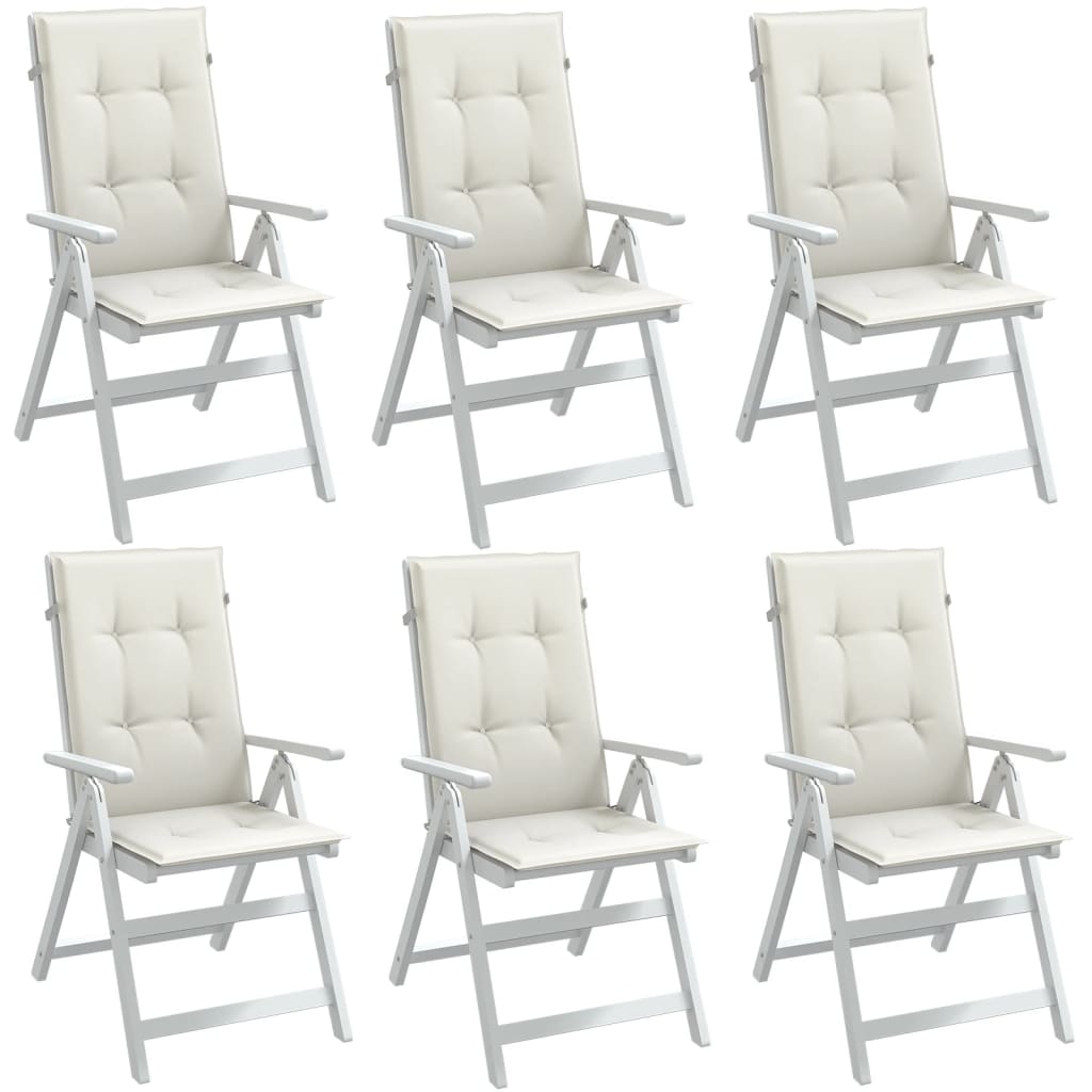 Highback Chair Cushions 6 Pcs Fabric