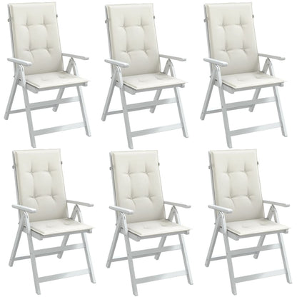Highback Chair Cushions 6 Pcs Fabric