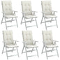 Highback Chair Cushions 6 Pcs Fabric