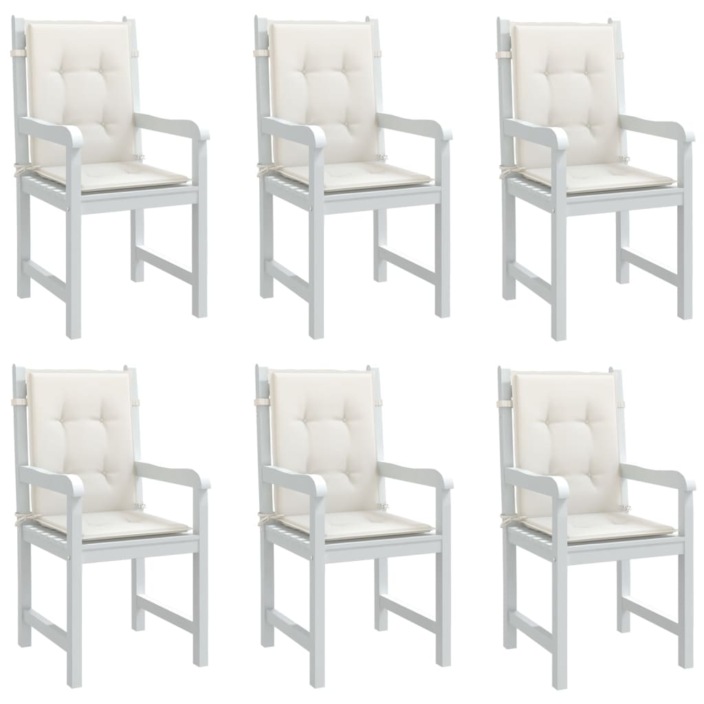 Lowback Chair Cushions 6 Pcs Fabric