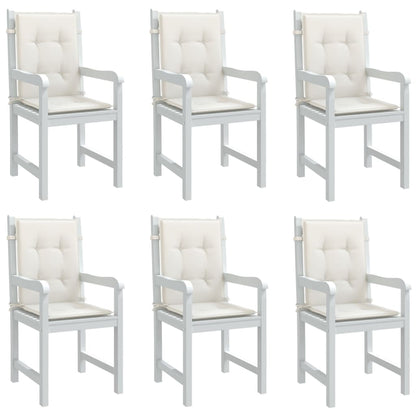 Lowback Chair Cushions 6 Pcs Fabric