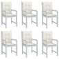 Lowback Chair Cushions 6 Pcs Fabric