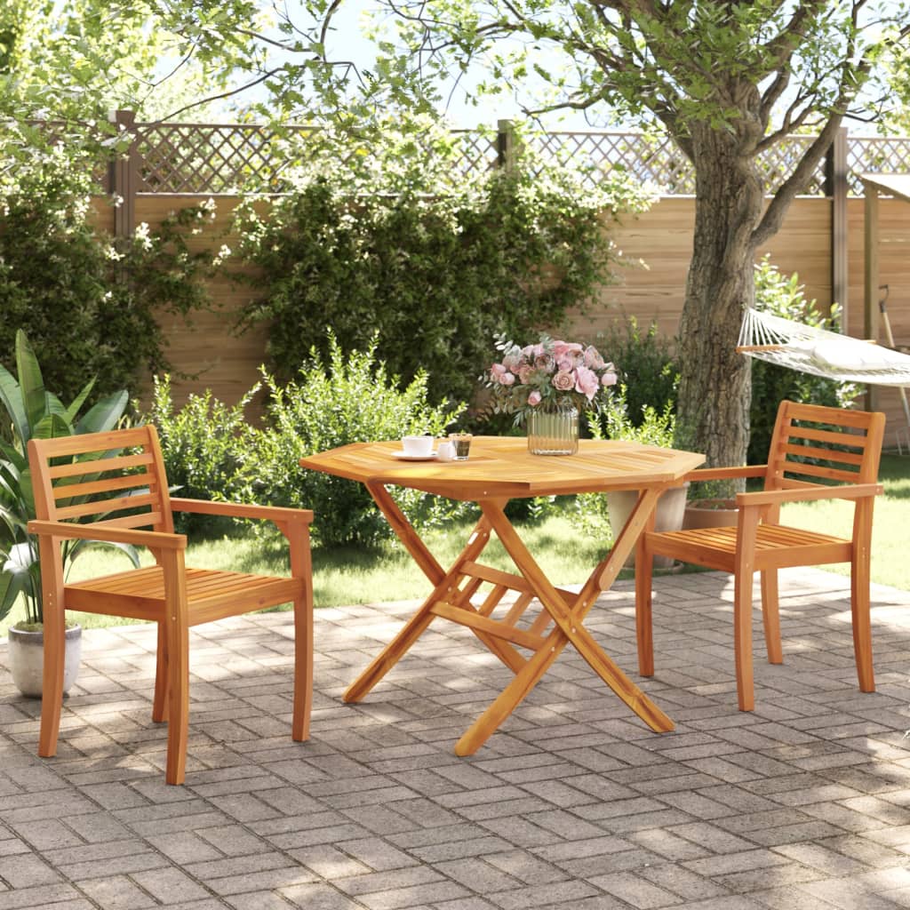 Garden Chairs 2 Pcs 59X55X85 Cm Solid Wood Acacia