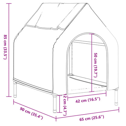 Dog House Light Grey Oxford Fabric And Steel