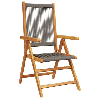 Garden Chairs 2 Pcs Solid Wood Acacia And Polypropylene