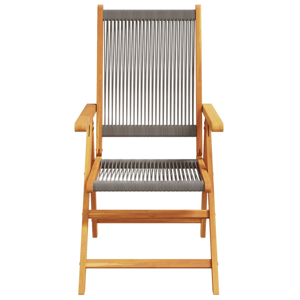 Garden Chairs 2 Pcs Solid Wood Acacia And Polypropylene