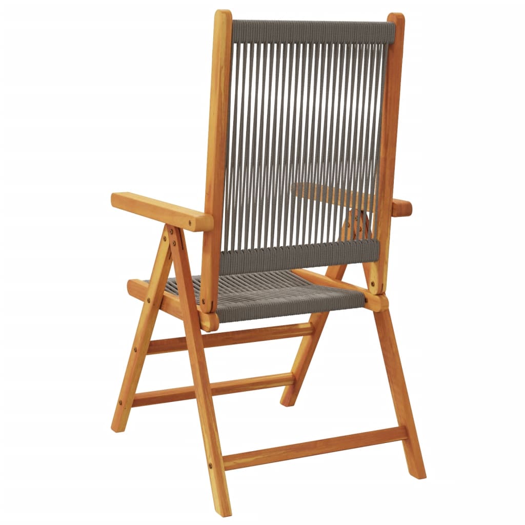 Garden Chairs 2 Pcs Solid Wood Acacia And Polypropylene