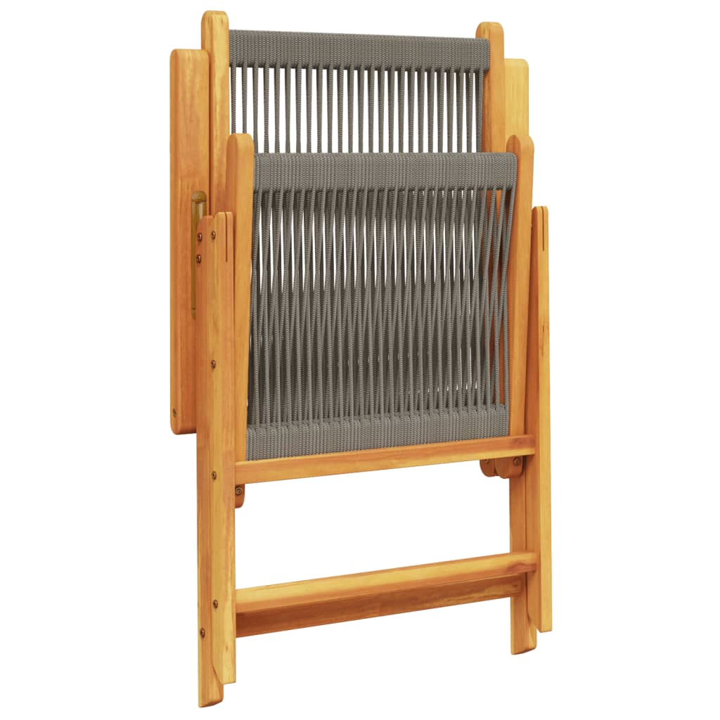 Garden Chairs 2 Pcs Solid Wood Acacia And Polypropylene