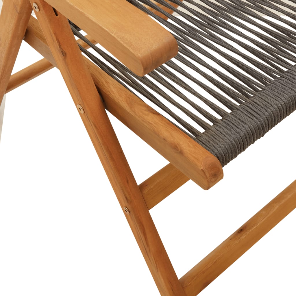 Garden Chairs 2 Pcs Solid Wood Acacia And Polypropylene