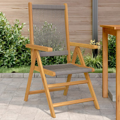 Garden Chairs 2 Pcs Solid Wood Acacia And Polypropylene