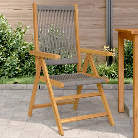 Garden Chairs 2 Pcs Solid Wood Acacia And Polypropylene