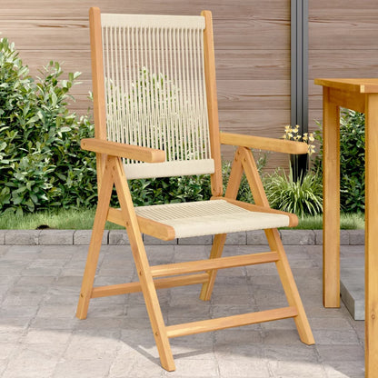 Garden Chairs 2 Pcs Solid Wood Acacia And Polypropylene