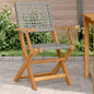 Folding Garden Chairs 6 Pcs Poly Rattan And Solid Wood
