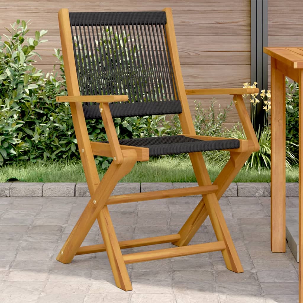 Folding Garden Chairs 6 Pcs Solid Wood Acacia