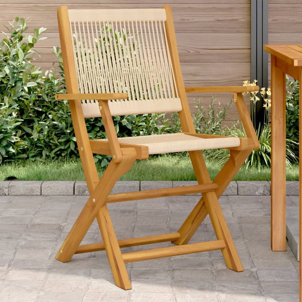 Folding Garden Chairs 6 Pcs Solid Wood Acacia