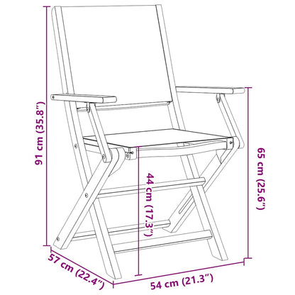 Garden Chairs 2 Pcs White Solid Wood Acacia And Fabric