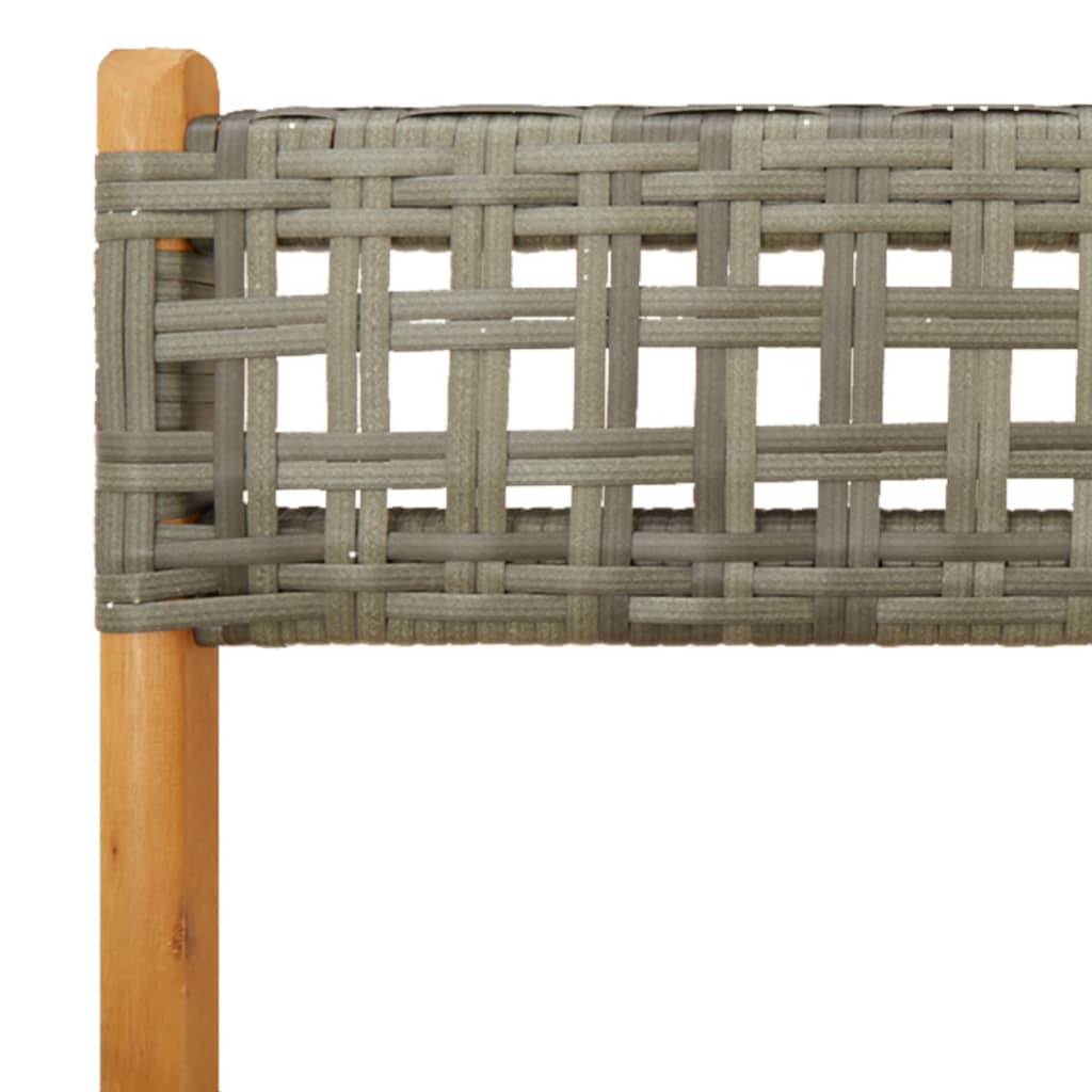 Bistro Chairs 2 Pcs Solid Wood Acacia And Poly Rattan