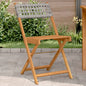 Bistro Chairs 2 Pcs Solid Wood Acacia And Poly Rattan