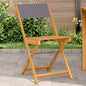 Bistro Chairs 2 Pcs White Solid Wood Acacia And Fabric