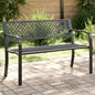 Garden Bench 119 Cm Black Steel