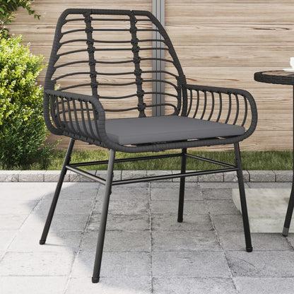 Garden Chairs 2 Pcs With Cushions Poly Rattan