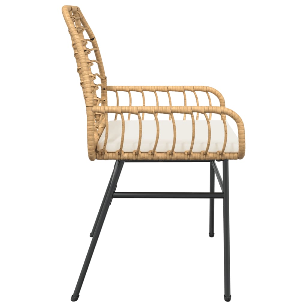 Garden Chairs 2 Pcs With Cushions Poly Rattan
