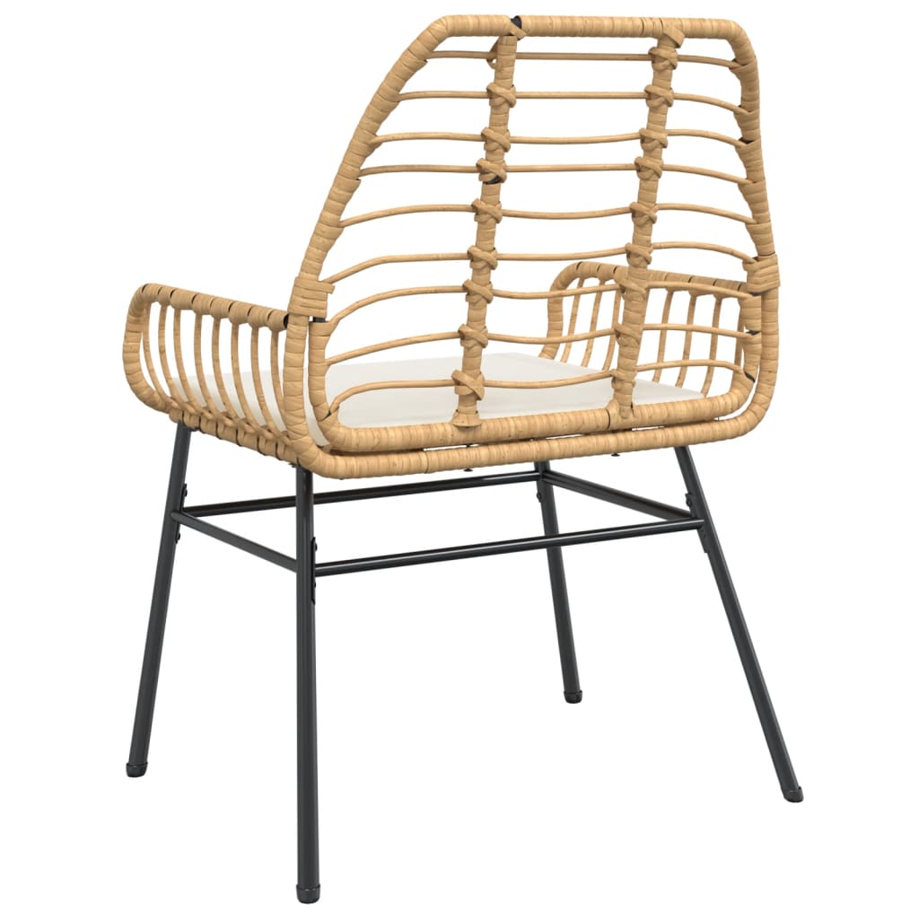 Garden Chairs 2 Pcs With Cushions Poly Rattan