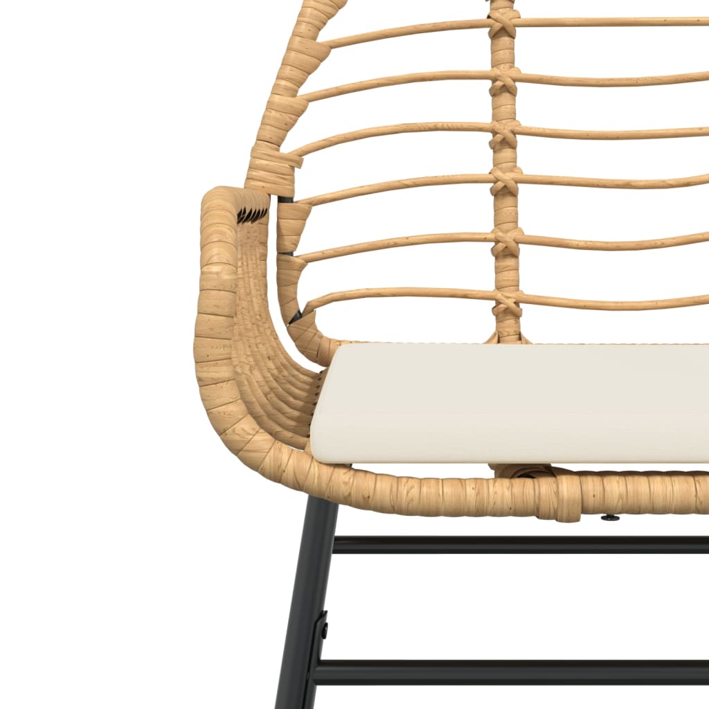Garden Chairs 2 Pcs With Cushions Poly Rattan