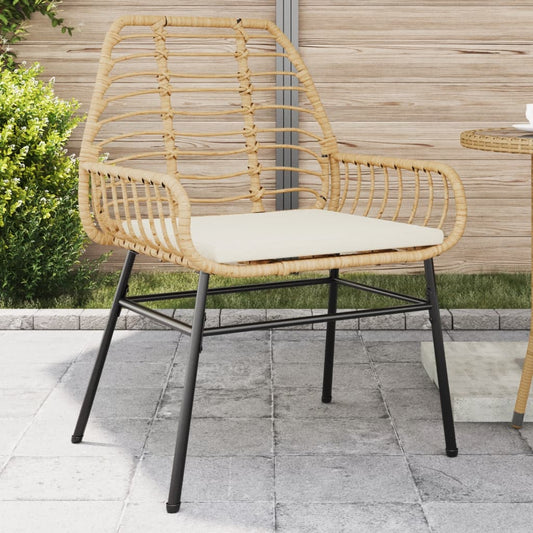 Garden Chairs 2 Pcs With Cushions Poly Rattan