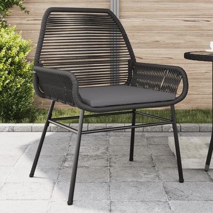 Garden Chairs 2 Pcs With Cushions Poly Rattan