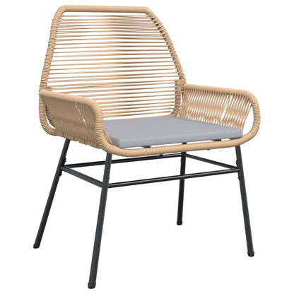 Garden Chairs 2 Pcs With Cushions Poly Rattan