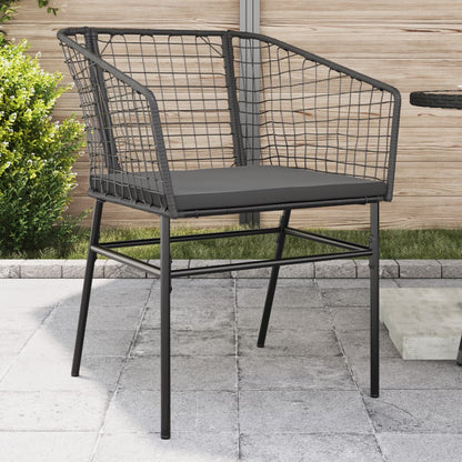 Garden Chairs 2 Pcs With Cushions Poly Rattan