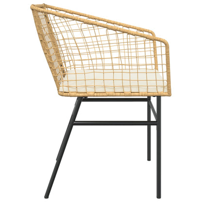 Garden Chairs 2 Pcs With Cushions Poly Rattan