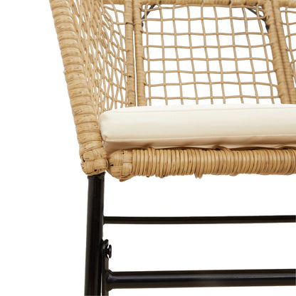 Garden Chairs 2 Pcs With Cushions Poly Rattan