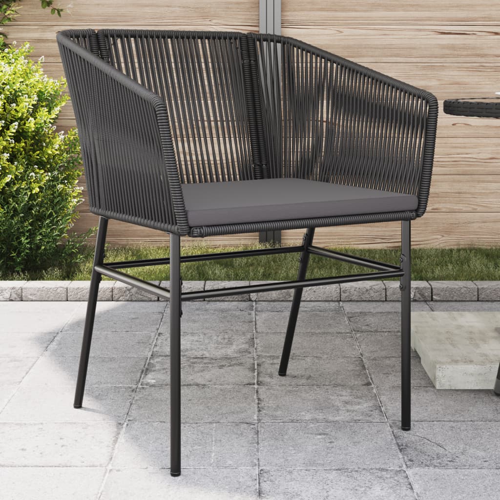 Garden Chairs 2 Pcs With Cushions Poly Rattan