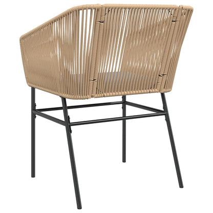 Garden Chairs 2 Pcs With Cushions Poly Rattan
