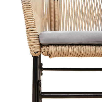 Garden Chairs 2 Pcs With Cushions Poly Rattan