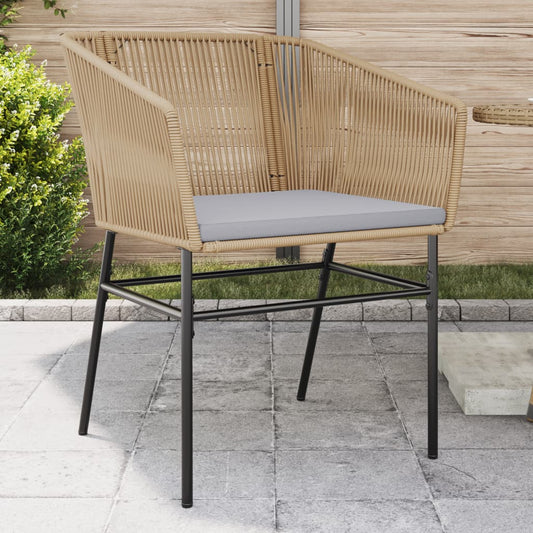 Garden Chairs 2 Pcs With Cushions Poly Rattan