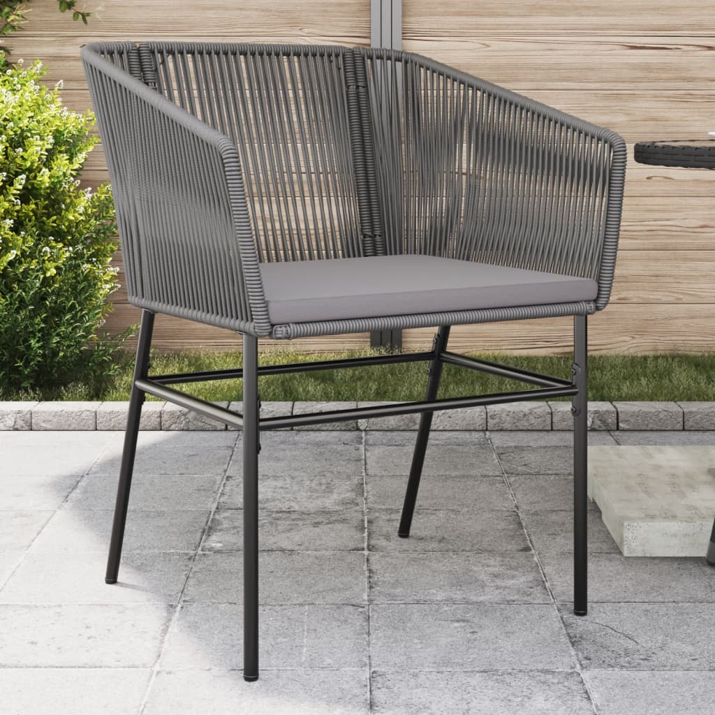 Garden Chairs 2 Pcs With Cushions Poly Rattan