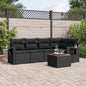 6 Piece Garden Sofa Set With Cushions Poly Rattan