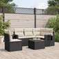 6 Piece Garden Sofa Set With Cushions Poly Rattan