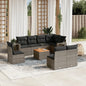 9 Piece Garden Sofa Set With Cushions Poly Rattan