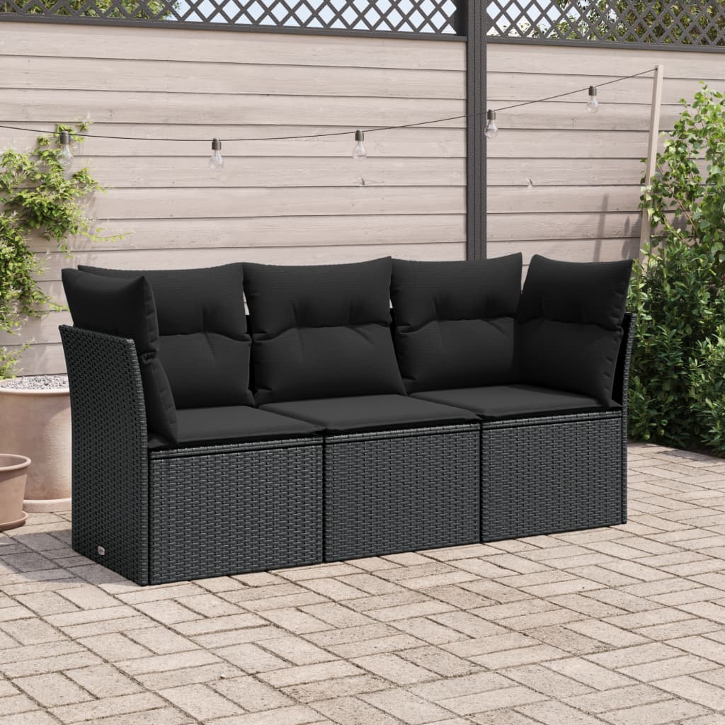 4 Piece Garden Sofa Set With Cushions Poly Rattan