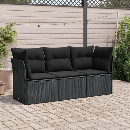 4 Piece Garden Sofa Set With Cushions Poly Rattan