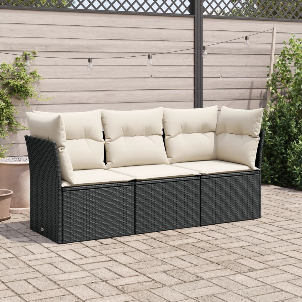 4 Piece Garden Sofa Set With Cushions Poly Rattan