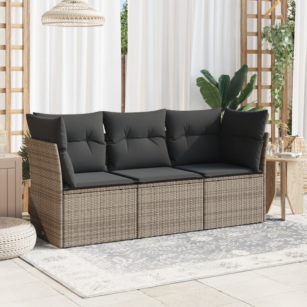 4 Piece Garden Sofa Set With Cushions Poly Rattan
