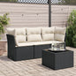 4 Piece Garden Sofa Set With Cushions Poly Rattan