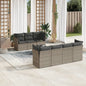8 Piece Garden Sofa Set With Cushions Poly Rattan